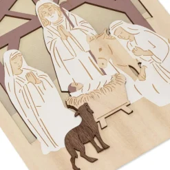 A Child is Born Religious Christmas Greeting Card