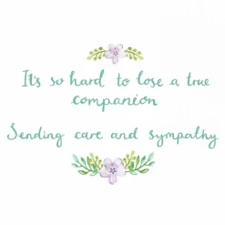 A True Companion Pet Sympathy Greeting Card