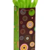Abacus Circles Beverage Gift Bag with Retro Green Tissue Paper, 1 Gift Bag and 8 Sheets of Tissue Paper