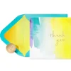 Abstract Watercolors Blank Thank You Greeting Card