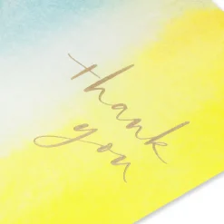Abstract Watercolors Blank Thank You Greeting Card