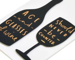 Age And Wine Quote Birthday Greeting Card