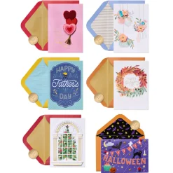 All Holiday Card Assortment with Decorative Box, 6-Count