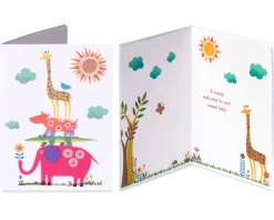 Animals Baby Shower Greeting Card Bundle, 2-Count