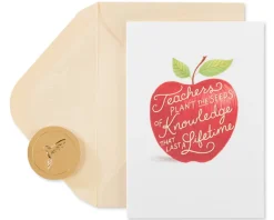 Apple for Teacher Boxed Blank Note Cards with Envelopes, 14-Count