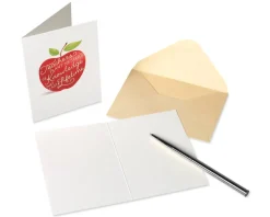 Apple for Teacher Boxed Blank Note Cards with Envelopes, 14-Count