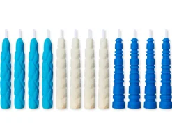 Aqua Birthday Candles, 12-Count