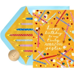 Awesome Sibling Birthday Greeting Card for Sister