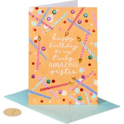 Awesome Sibling Birthday Greeting Card for Sister