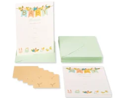 Baby Banner Baby Shower Blank Invitations with Envelopes, 20-Count