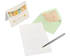 Baby Banner Thank You Boxed Blank Note Cards with Envelopes, 20-Count