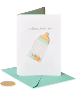 Baby Bottle New Baby Greeting Card