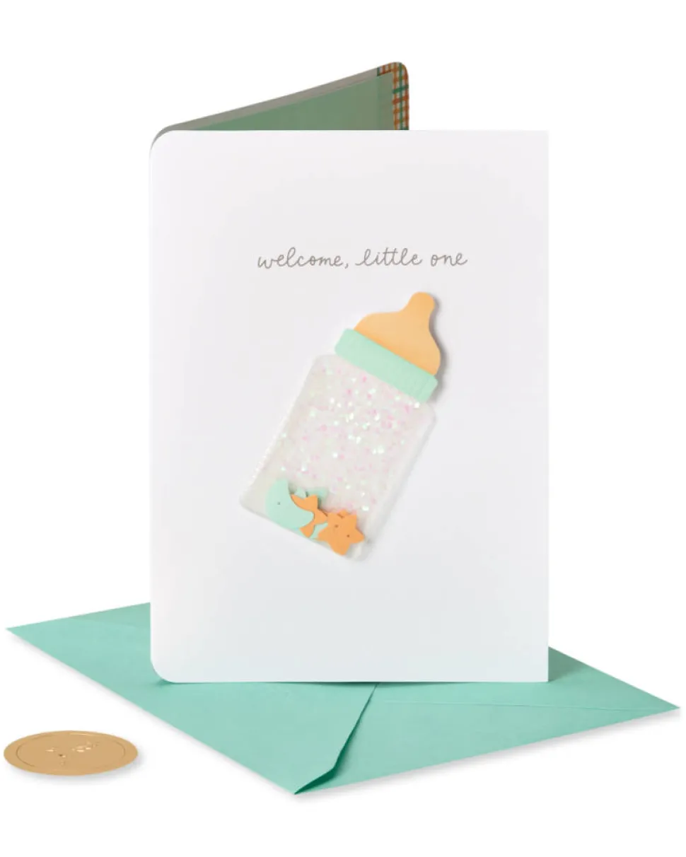 Baby Bottle New Baby Greeting Card