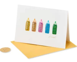 Baby Bottles New Baby Greeting Card