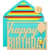 Balloon and Tassel Birthday Greeting Card
