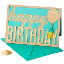 Balloon and Tassel Birthday Greeting Card