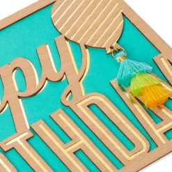 Balloon and Tassel Birthday Greeting Card