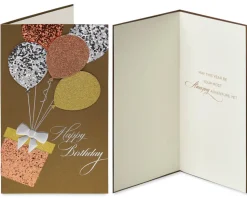 Balloons and Mountain Happy Birthday Cards, 2-Count