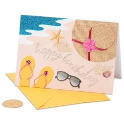 Beach Birthday Greeting Card