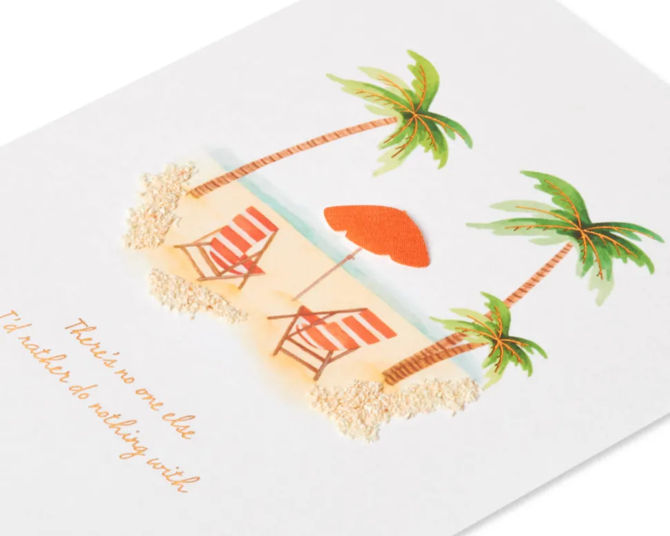 Beach Blank Romantic Greeting Card