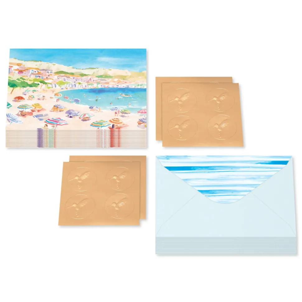 Beach 14-Count Blank Greeting Cards with Envelopes