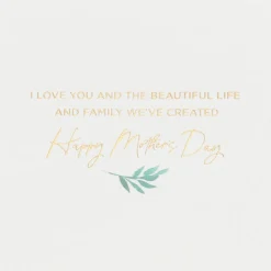 Beautiful Life and Family Mothers Day Greeting Card for Wife