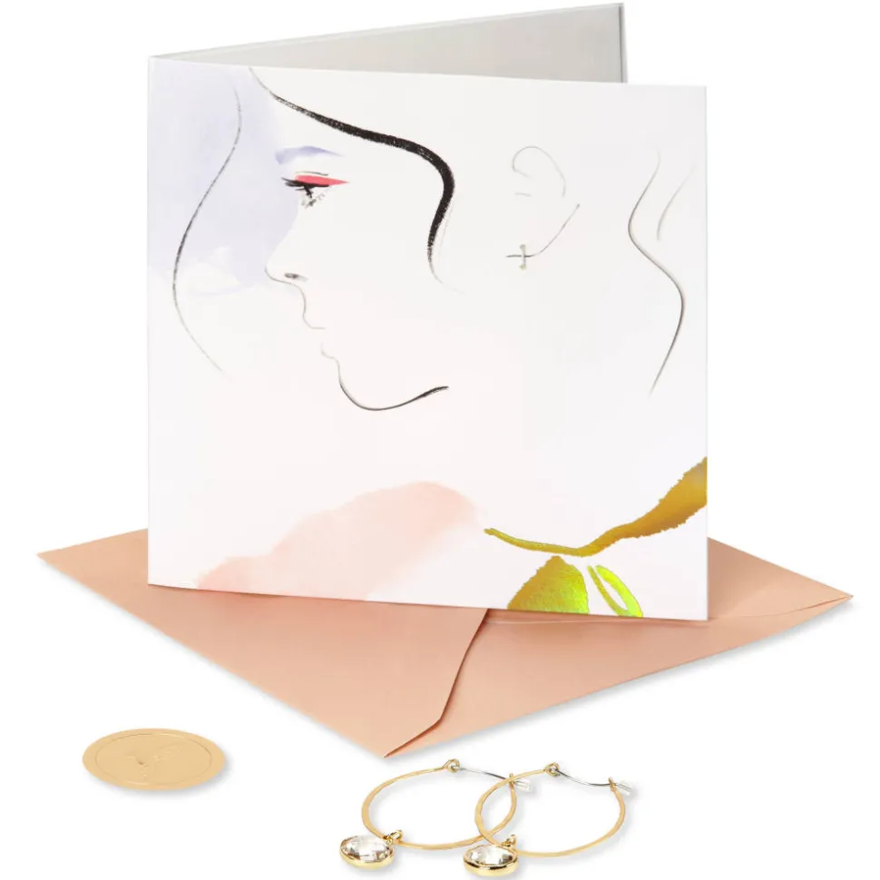 Being Extraordinary Birthday Greeting Card with Earrings