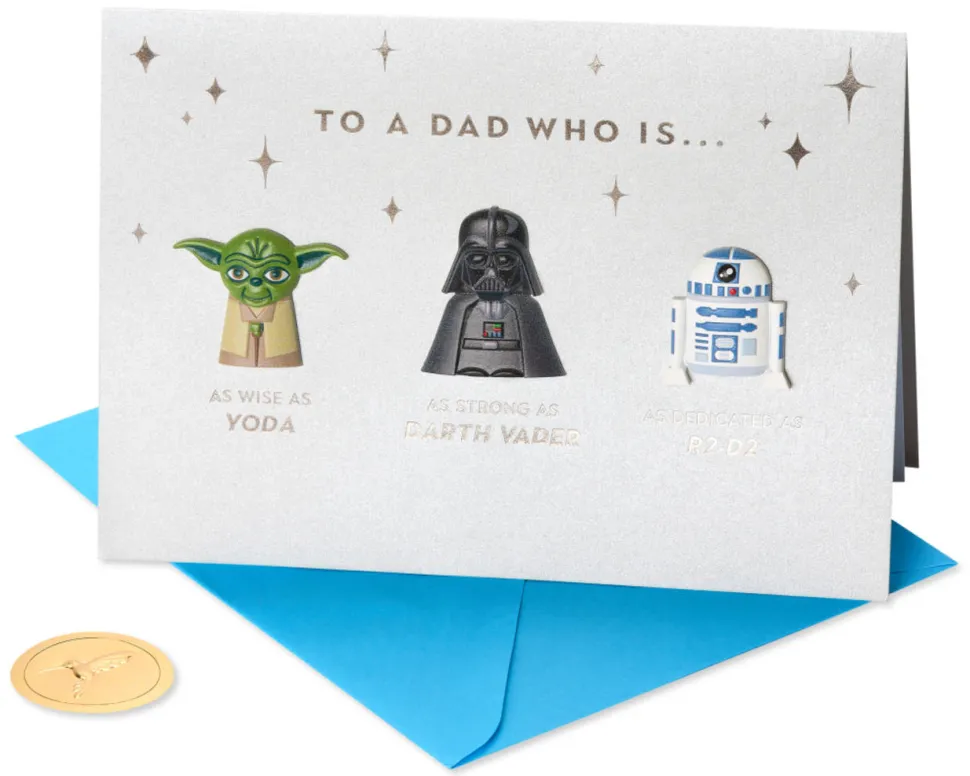 Best Dad in The Galaxy Star Wars Father’s Day Greeting Card