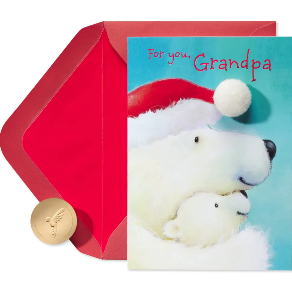 Best Grandpa in the World Christmas Greeting Card for Grandpa