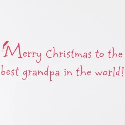 Best Grandpa in the World Christmas Greeting Card for Grandpa