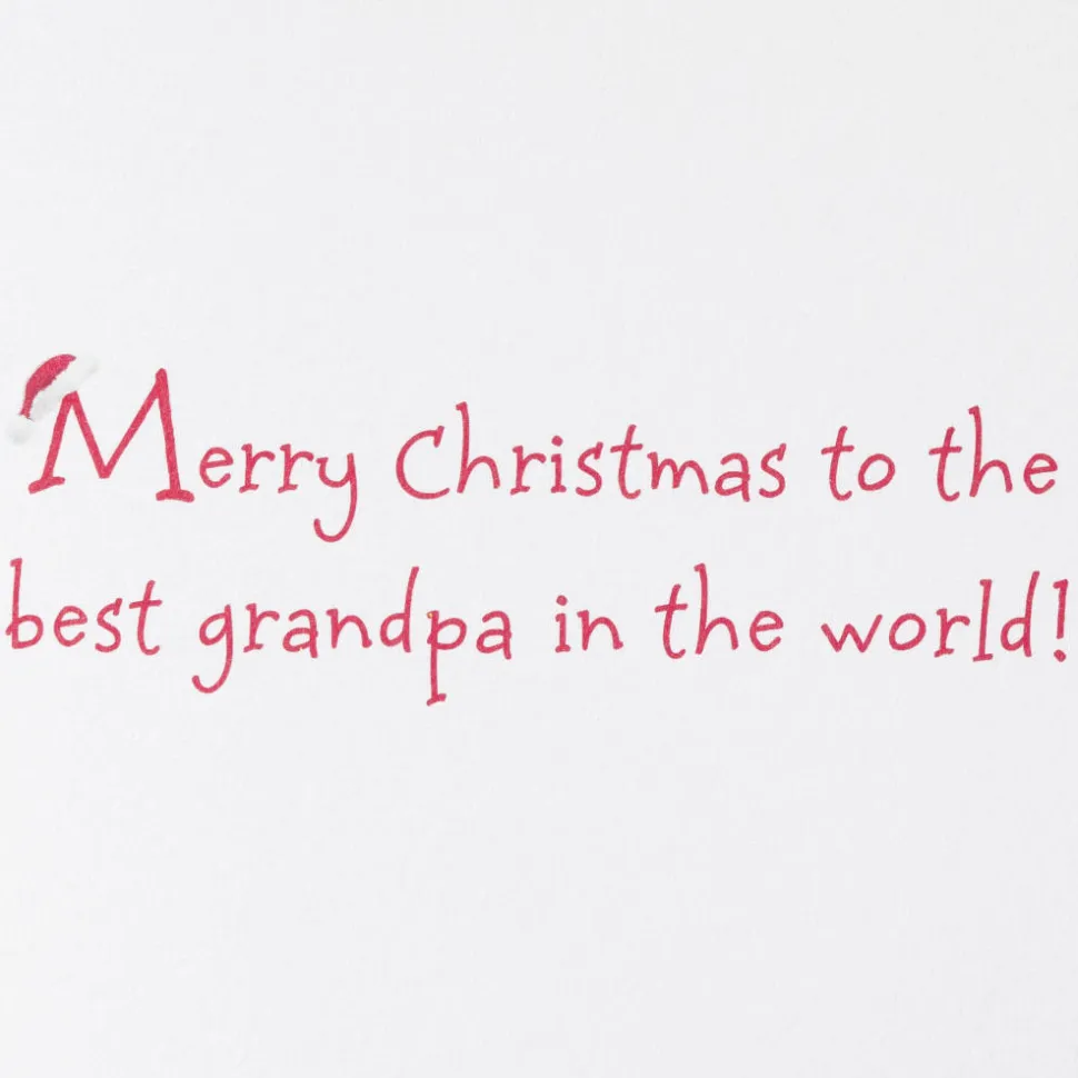 Best Grandpa in the World Christmas Greeting Card for Grandpa