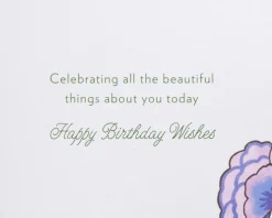 Bird and Flowers Birthday Greeting Card