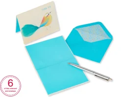 Bird Boxed Thank You Cards and Envelopes, 6-Count