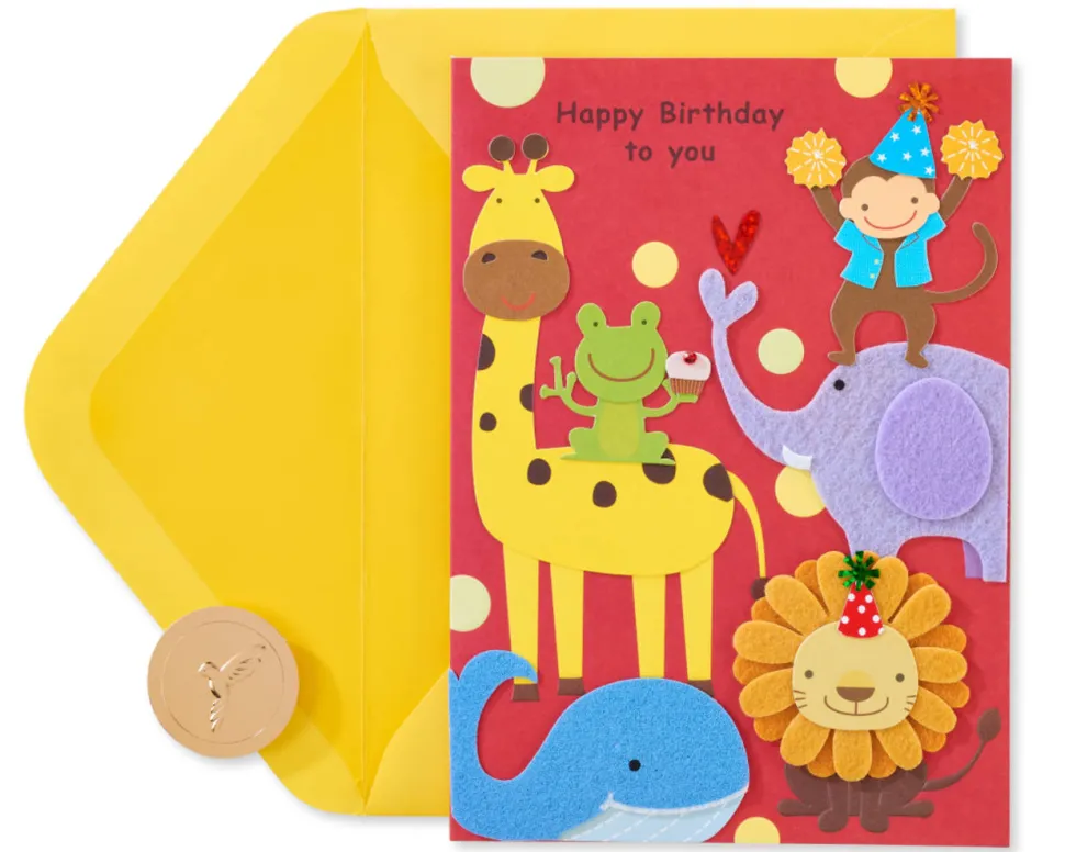Birthday Animals Birthday Greeting Card for Kid