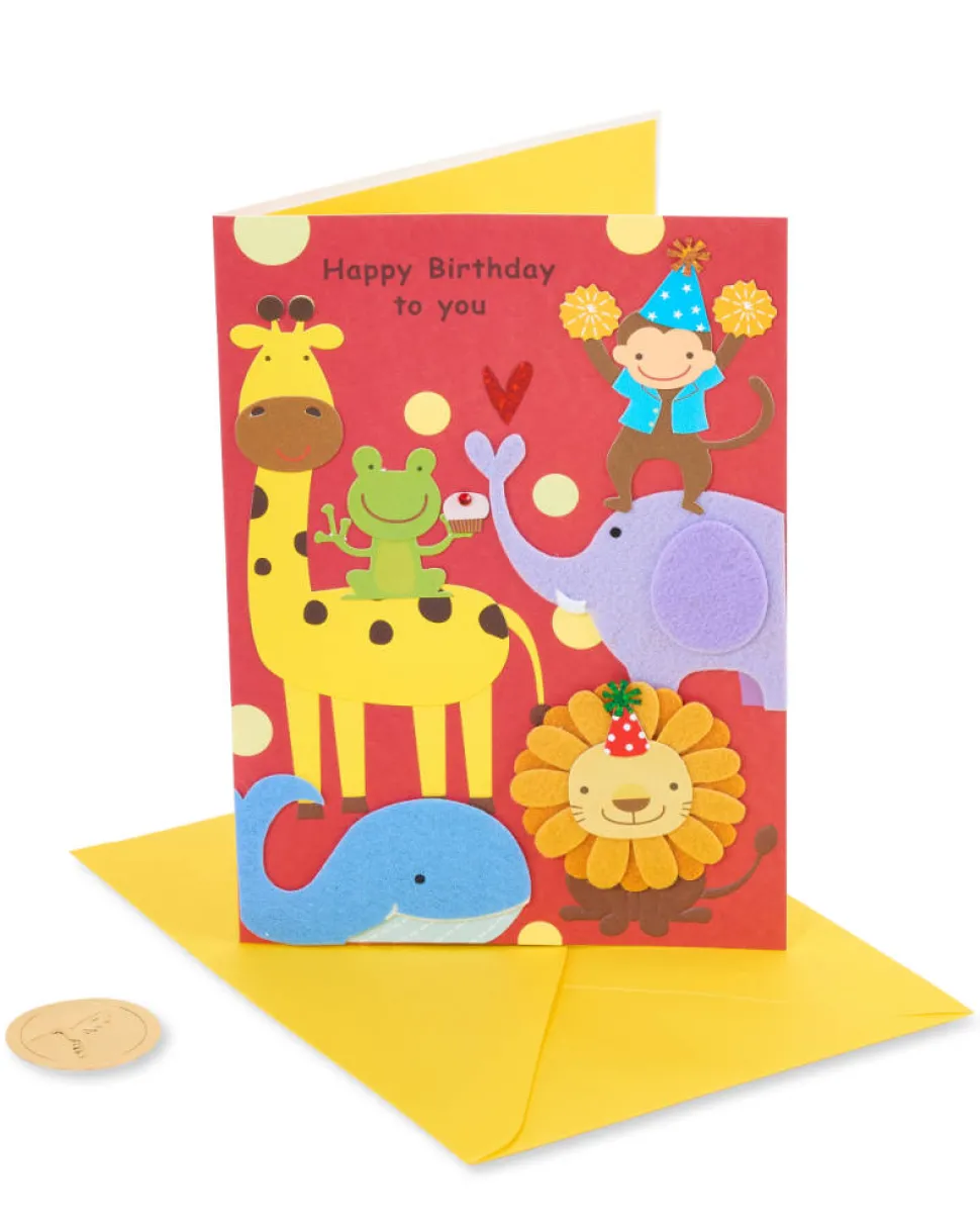 Birthday Animals Birthday Greeting Card for Kid