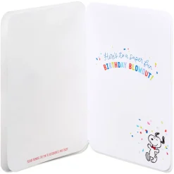 Birthday Blowout Peanuts Birthday Greeting Card with Snoopy Pin