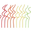 Birthday Candles, Green, Yellow, Orange and Red Swirl, 12-Count