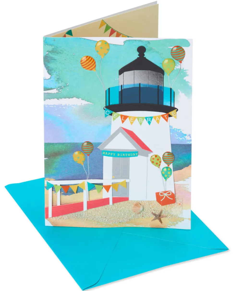 Birthday Lighthouse Birthday Greeting Card