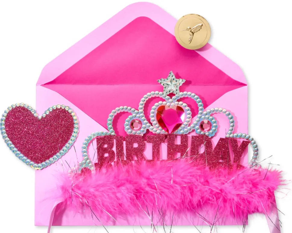 Birthday Princess Crown Birthday Greeting Card