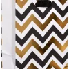 Black and Gold Chevron Medium Gift Bag, 1 Bag