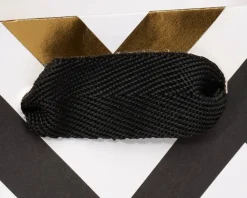 Black and Gold Chevron Medium Gift Bag, 1 Bag