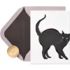 Black Cat Halloween Greeting Card