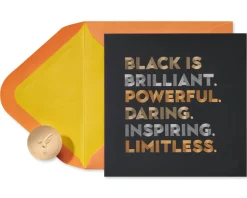 Black is Brilliant Blank Greeting Card