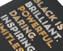 Black is Brilliant Blank Greeting Card