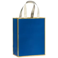 Blue and Gold 13″ Large Gift Bag, 1 Bag