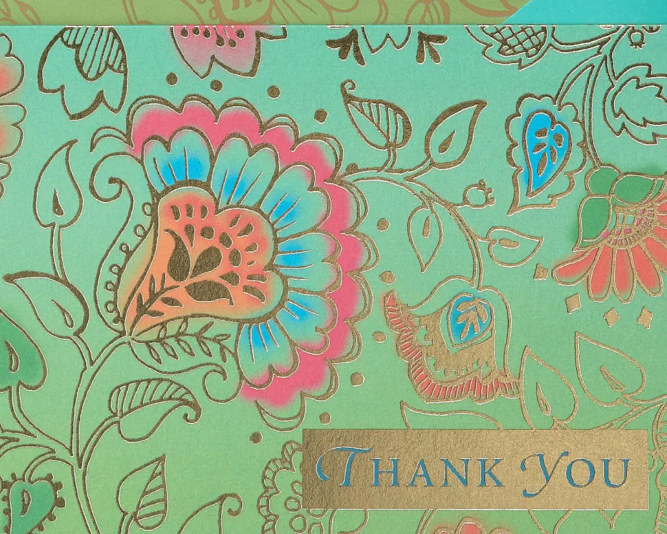 Bohemian Thank You Boxed Blank Note Cards and Envelopes, 12-Count