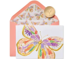 Bold Butterfly Blank Cards with Envelopes, 12-Count