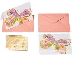Bold Butterfly Blank Cards with Envelopes, 12-Count