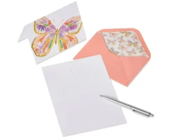 Bold Butterfly Blank Cards with Envelopes, 12-Count