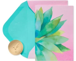 Bold Succulent Blank Note Cards with Envelopes, 14-Count